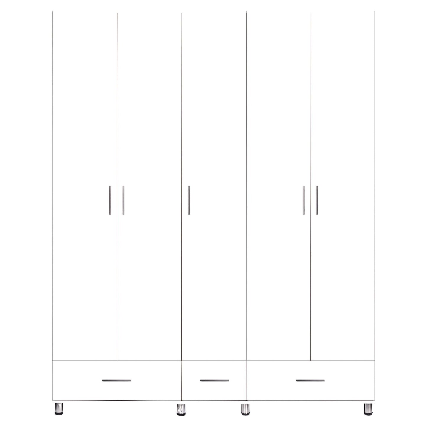 ארון הילה 5 דלתות ו 3 מגירות לבן