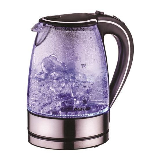 קומקום נשלף זכוכית 1.7 ליטר שחור ניקל ATL-742 של GOLD LINE