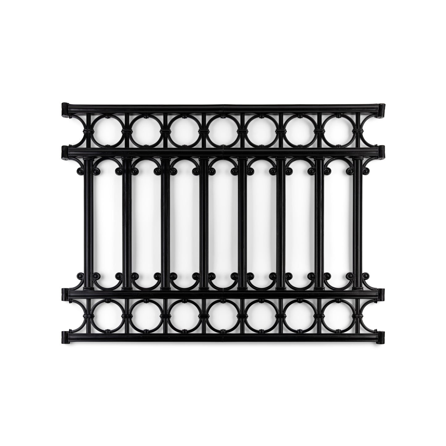 גדר אלומיניום ולנסיה שחורה 1 מטר אורך