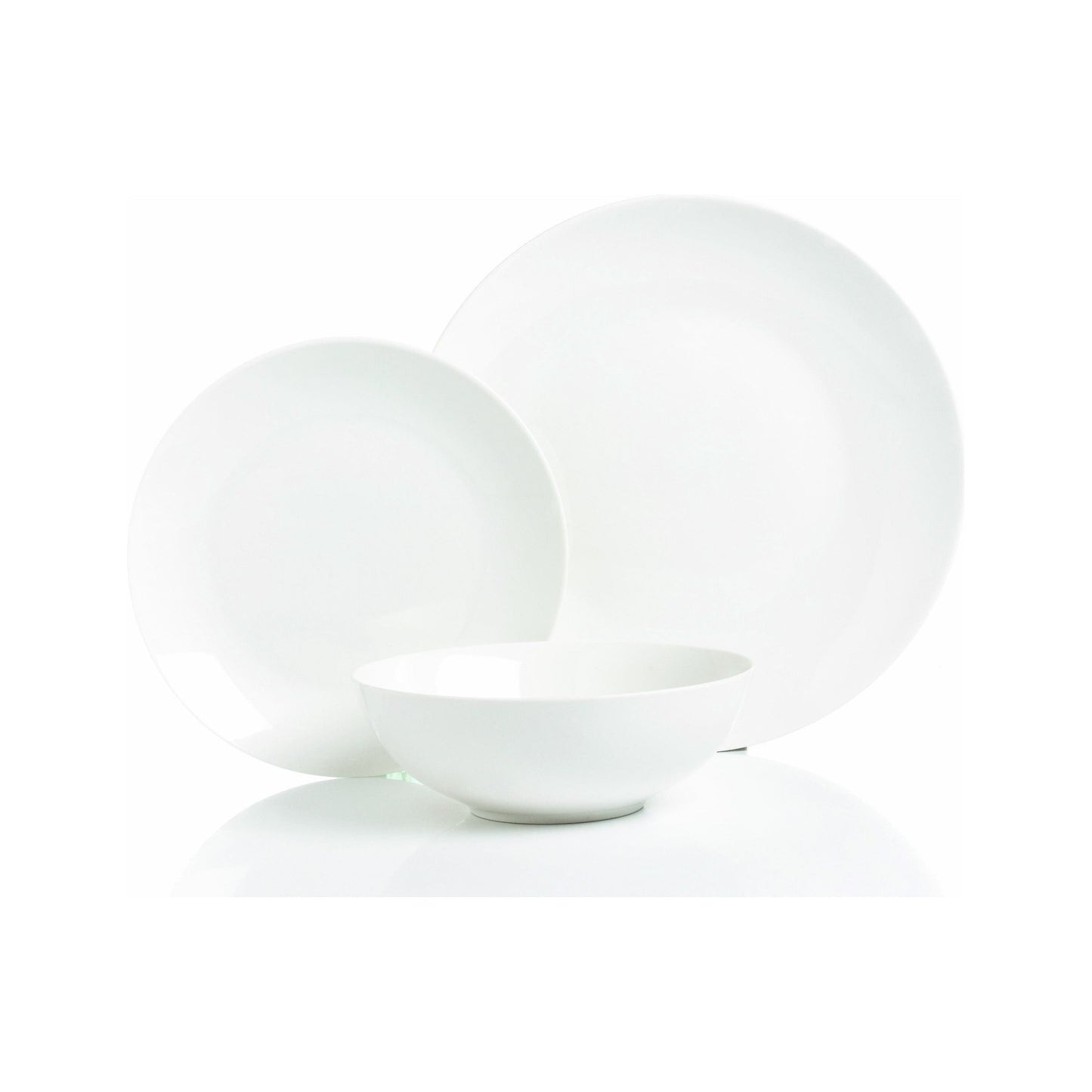 סט צלחות פורצלן 18 חלקים, דגם New Bone China Basic נעמן