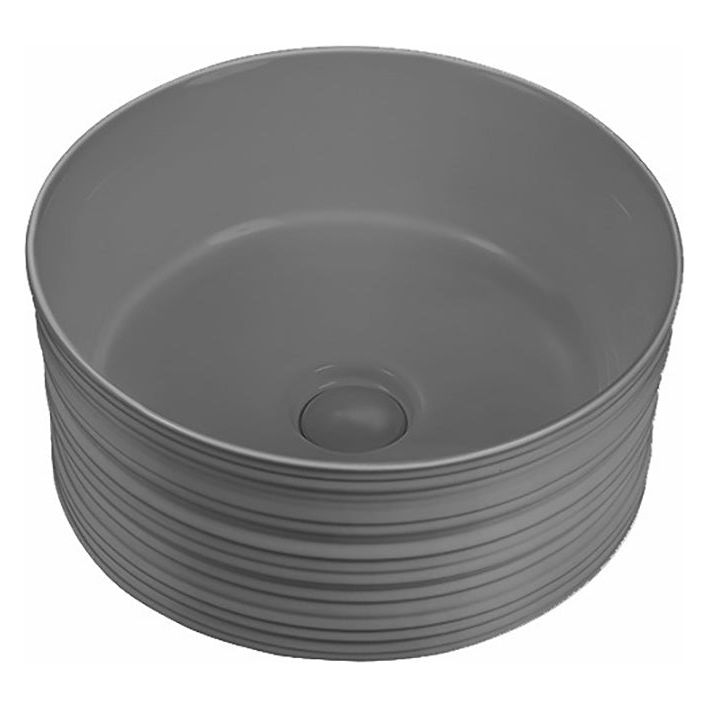 כיור מונח עגול פסים 410*180 ס"מ אפור כהה מט