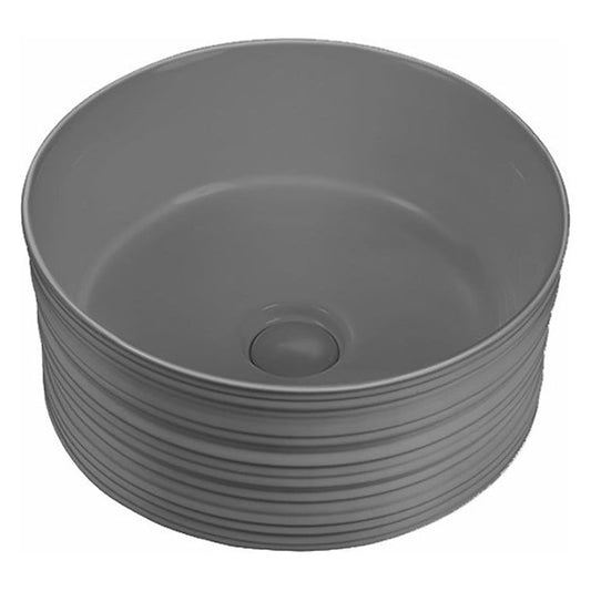 כיור מונח עגול פסים 410*180 ס"מ אפור כהה מט