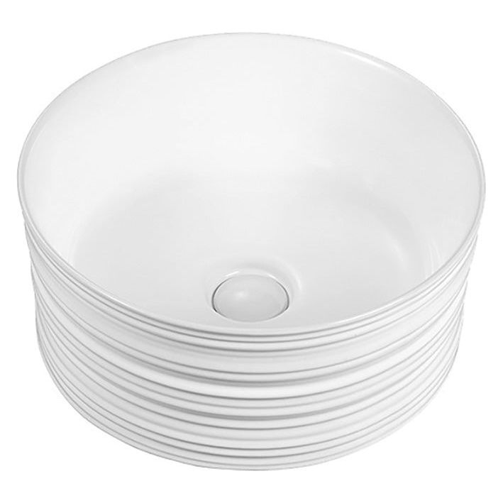 כיור מונח עגול פסים 410*180 ס"מ לבן מט