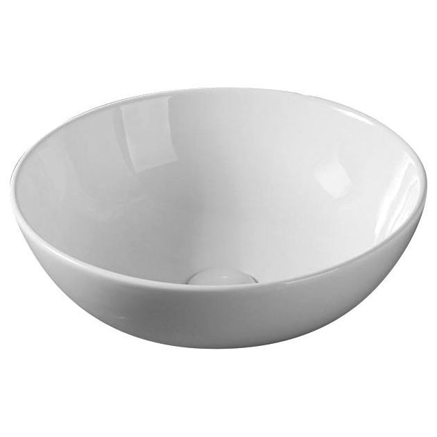 כיור מונח עגול גלבוע 330*130 ס"מ לבן מבריק