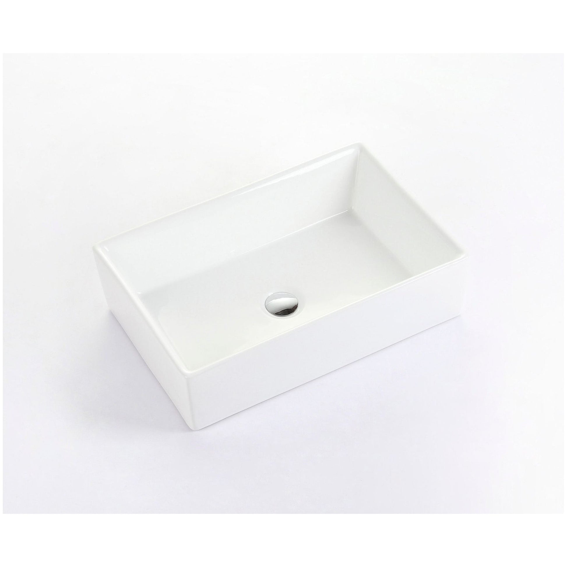 כיור מונח מלבני 600*400*160 ס"מ לבן