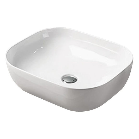 כיור מונח מליבו מלבני מעוגל 505*400*145 ס"מ לבן