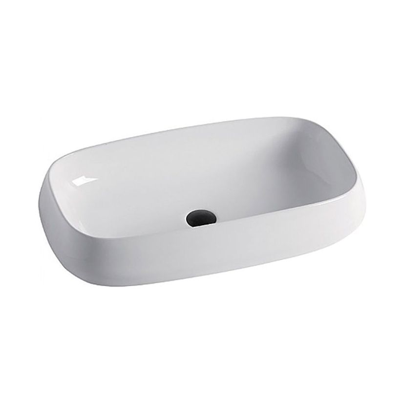 כיור מונח מלבני מעוגל 715*410*145 ס"מ אלמרה לבן