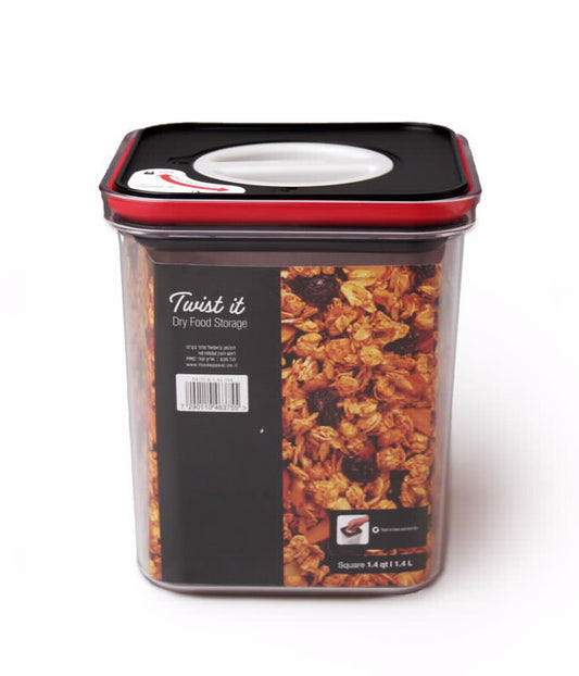 קופסת איחסון מרובעת 1.4 ליטר TWIST IT
