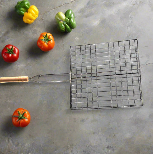 רשת צליה 22*23 ידית עץ