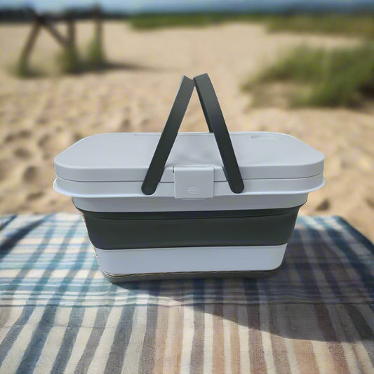 סלסלת פיקניק מתקפלת עם שולחן נשלף