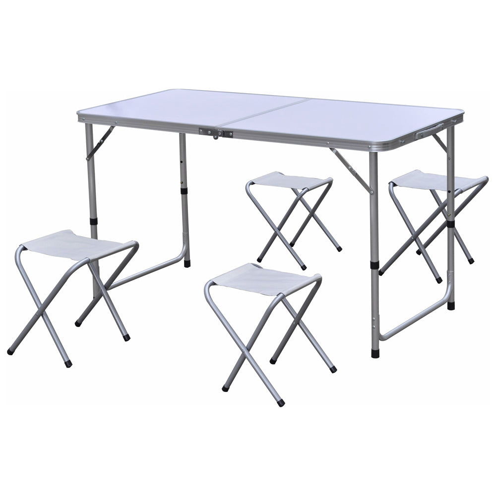 מערכת ישיבה אלומיניום עם כסאות בד