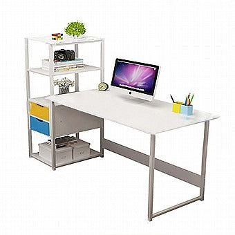 שולחן מחשב כתיבה כולל מדפים דגם MSR-1139 רוחב 1.2 מטר מבית ROSSO ITALY צבע לבן