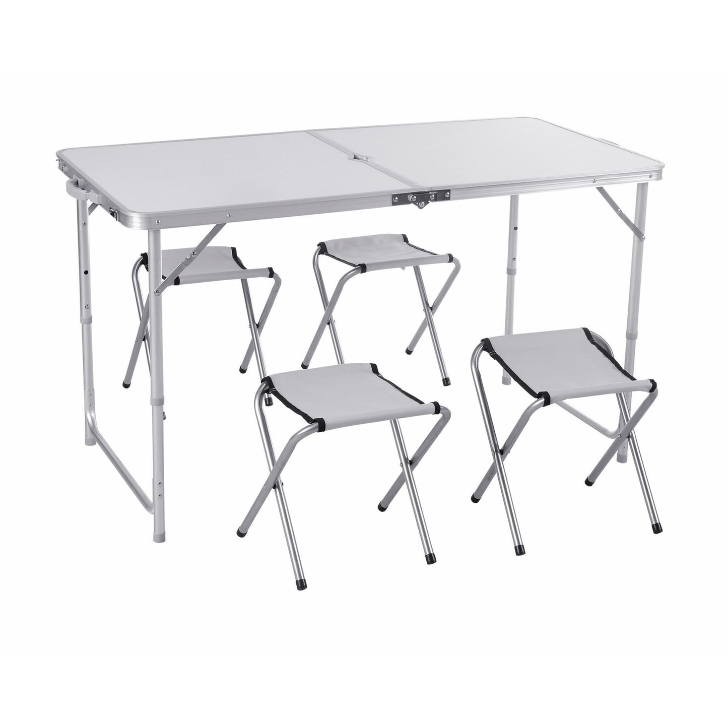 שולחן מתקפל 60*120 ס"מ עם 4 שרפרפים, CAMPTOWN