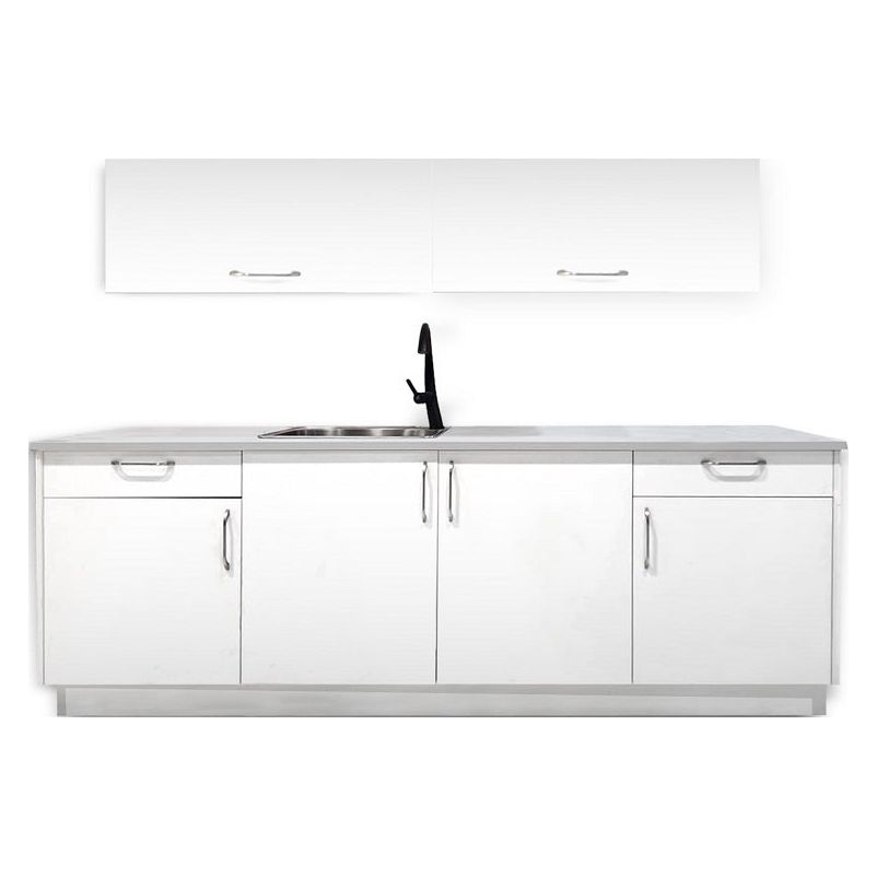 מטבחון עומר 2.40 + 2 קלאפות, צבע לבן