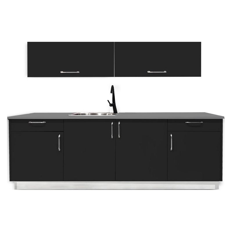 מטבחון עומר 2.40 + 2 קלאפות, צבע אפור בטון