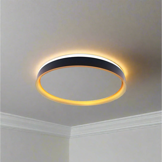 צמוד תקרה דקורטיבי שחור-מוזהב MAY 60W אור ניטרלי