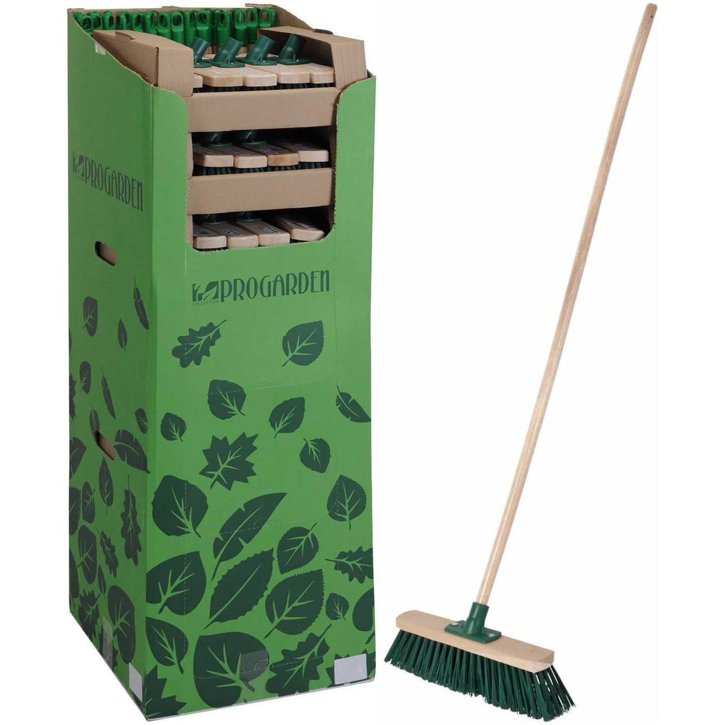 מטאטא קשיח עץ 30 סמ כולל מקל 120 סמ