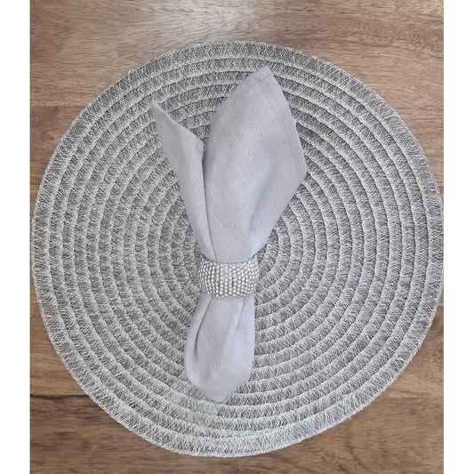 סט 4 יחידות מפיות בד טבעי 40*40 אפור ליא