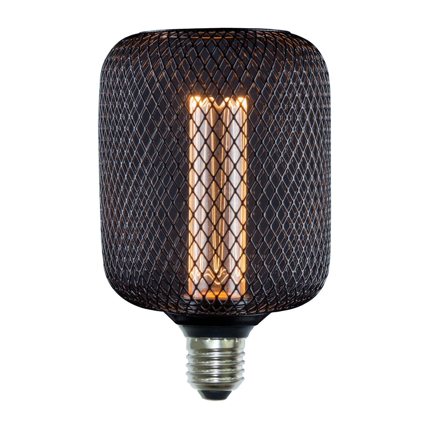 4W 18K נורת טיפני שחורה גליל