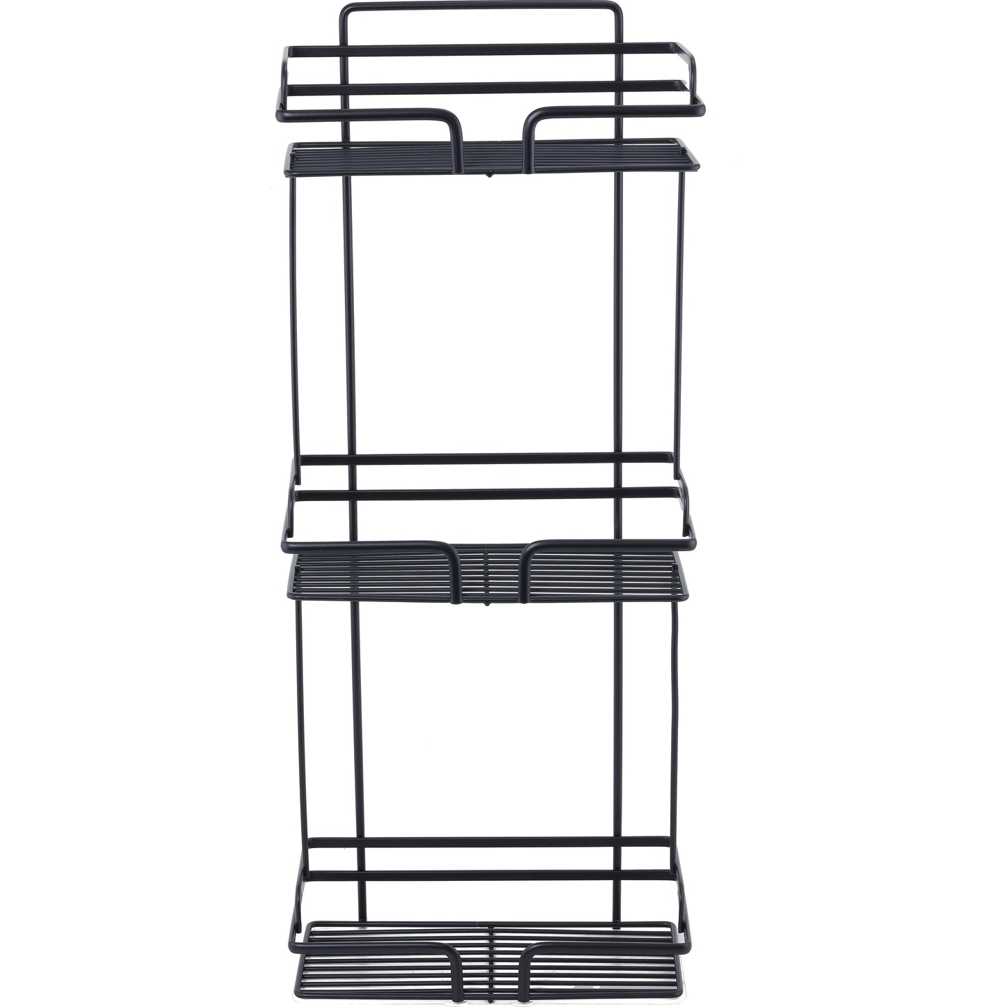 מדף רשת מלבני 3 קומות ליברפול שחור