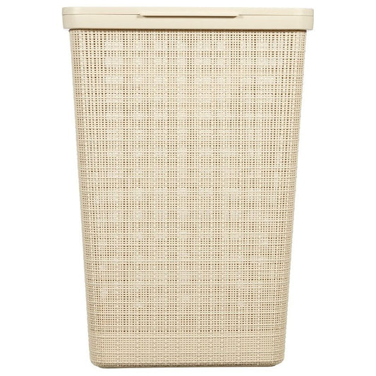 סל כביסה יוטה 58 ליטר קרם