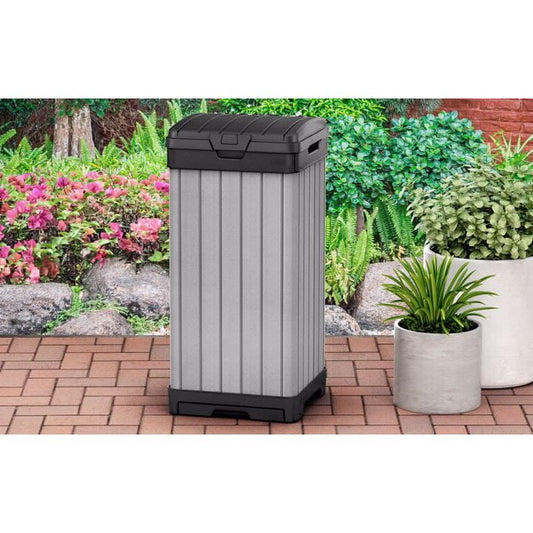 פח חוץ 120 ליטר אפור, BRUSHED BIN