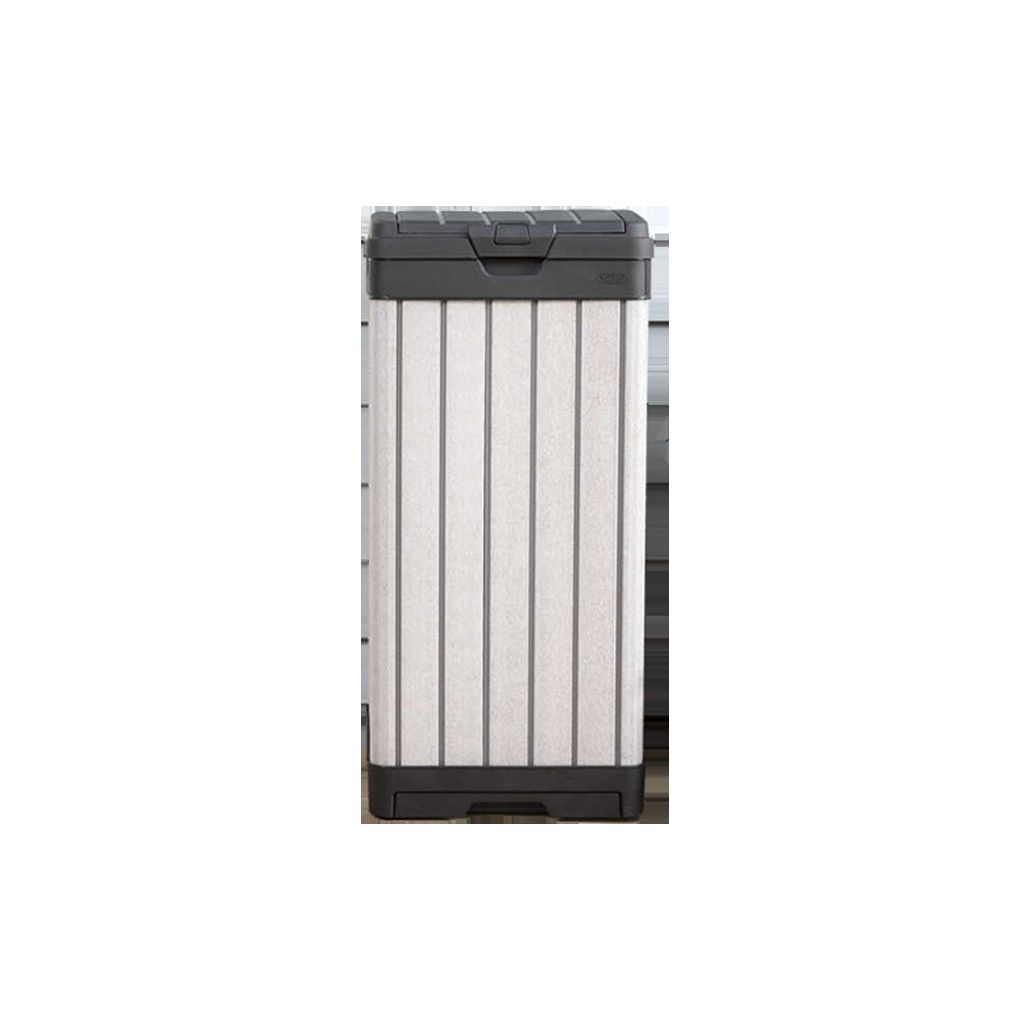 פח חוץ 120 ליטר אפור, BRUSHED BIN