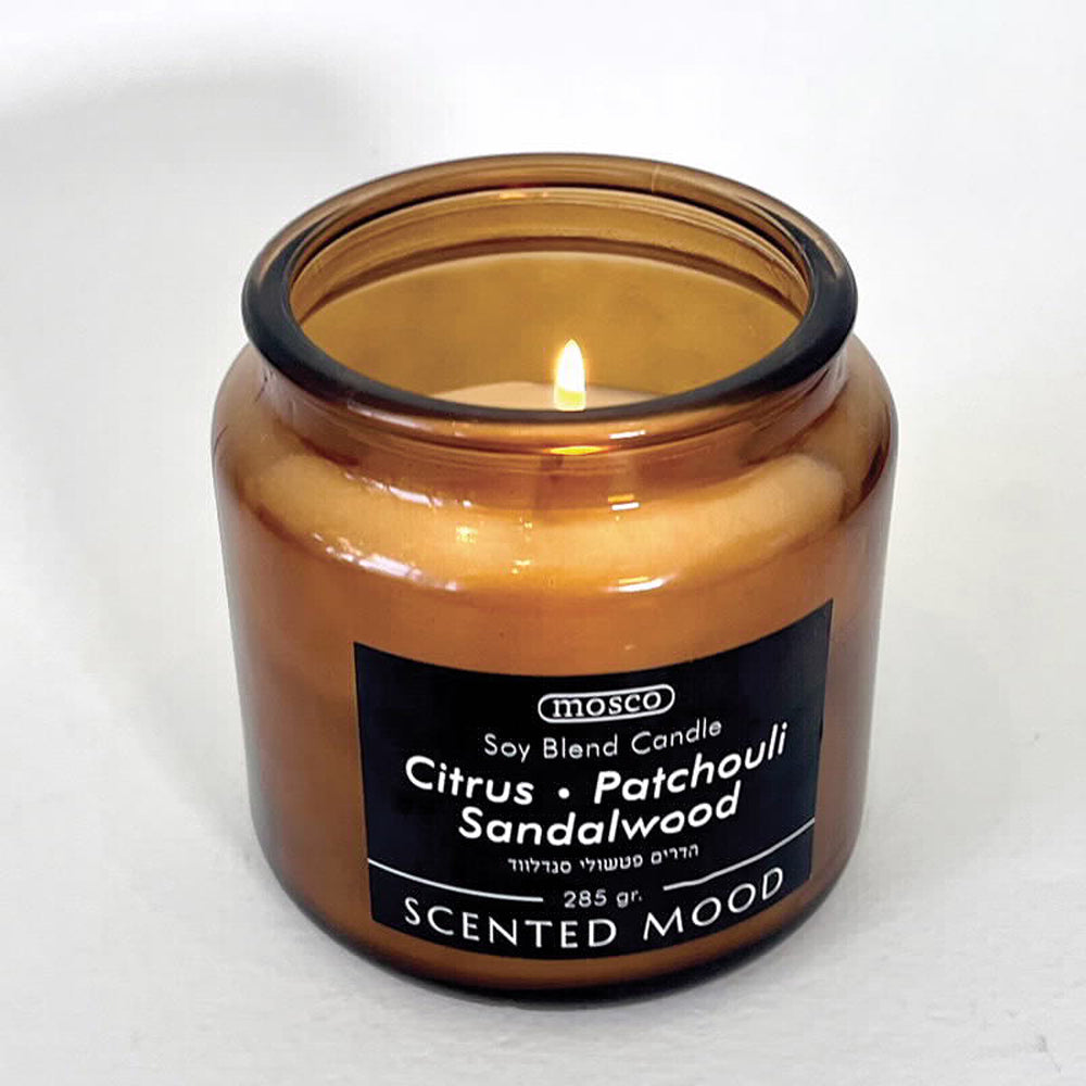 נר מכסה גדול חום פרימיום