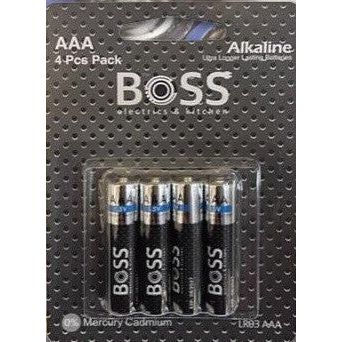 מארז 4 סוללות אלקליין BOSS LR-03 AAA