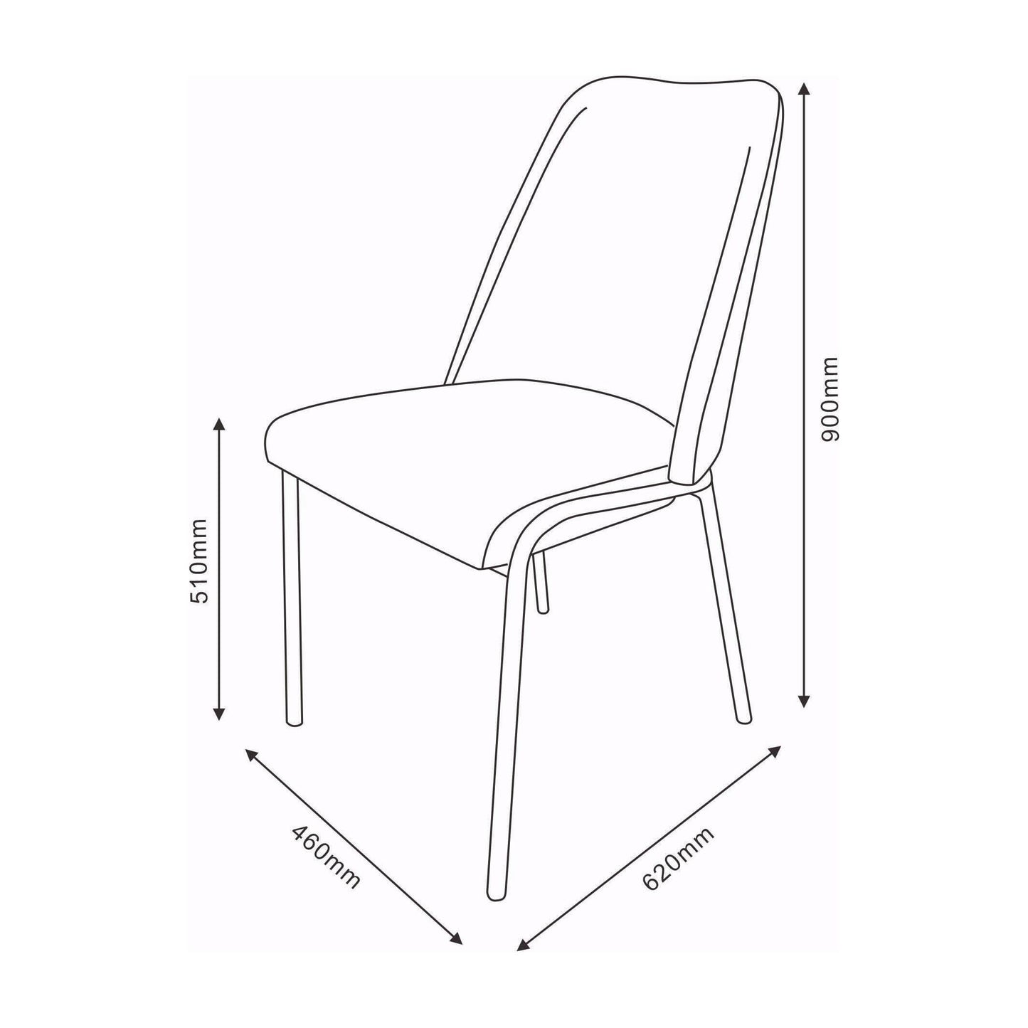 כסא פינת אוכל, דגם ליאו בד אפור