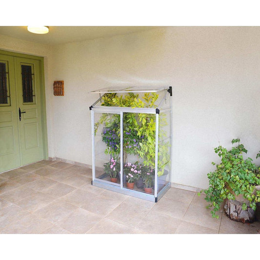 חממה ביתית 0.6X1.3 Lean To כסף-שקוף מבית