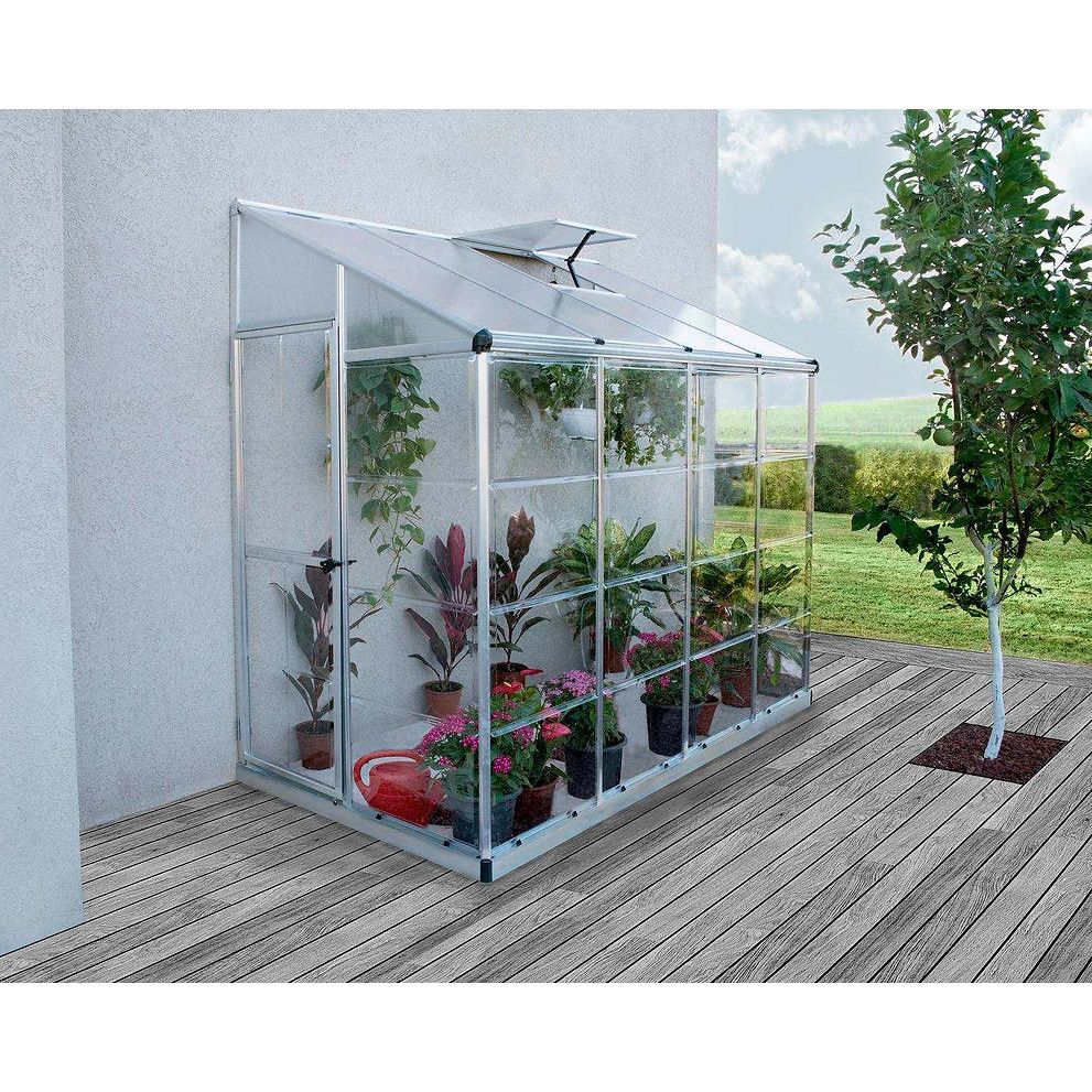 חממה ביתית 1.2X2.4 Lean To כסף-הייבריד מ