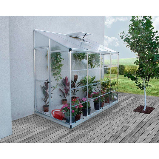 חממה ביתית 1.2X2.4 Lean To כסף-הייבריד מ