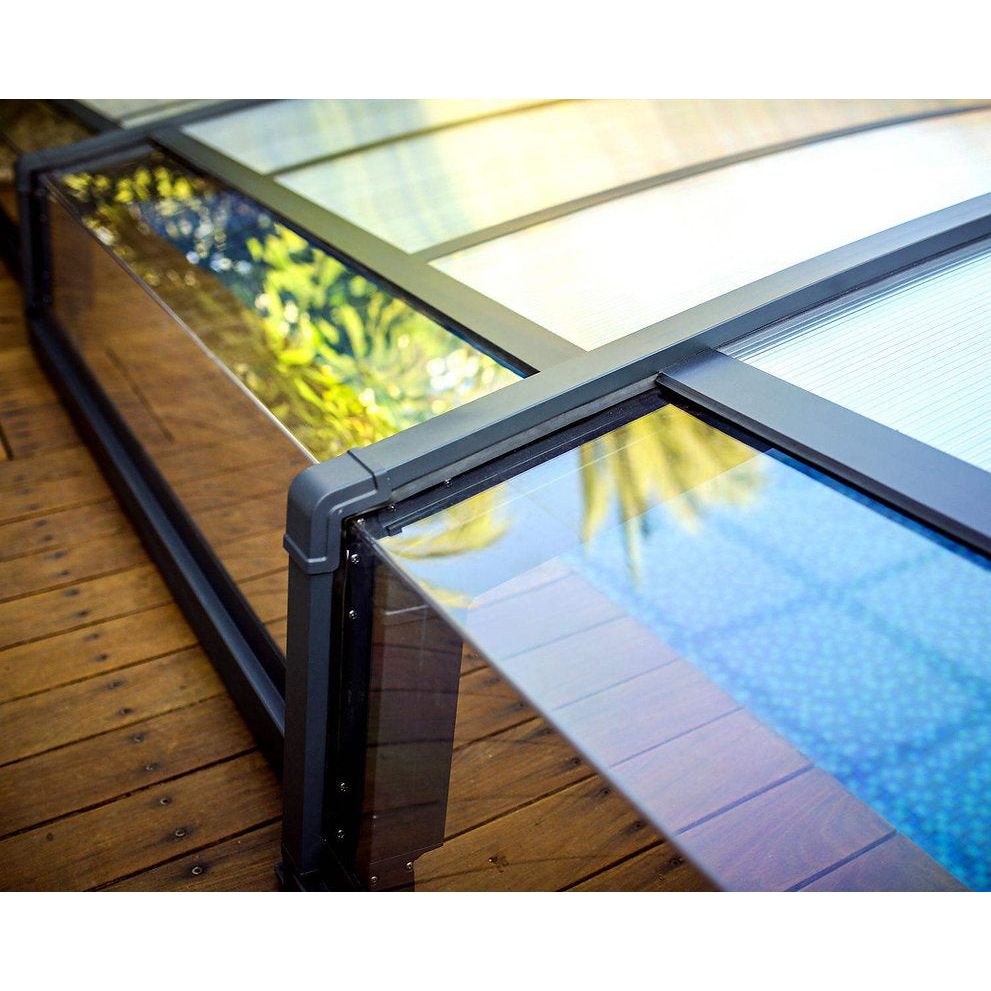 קירוי בריכה טלסקופי קשיח Majorca לגודל 6