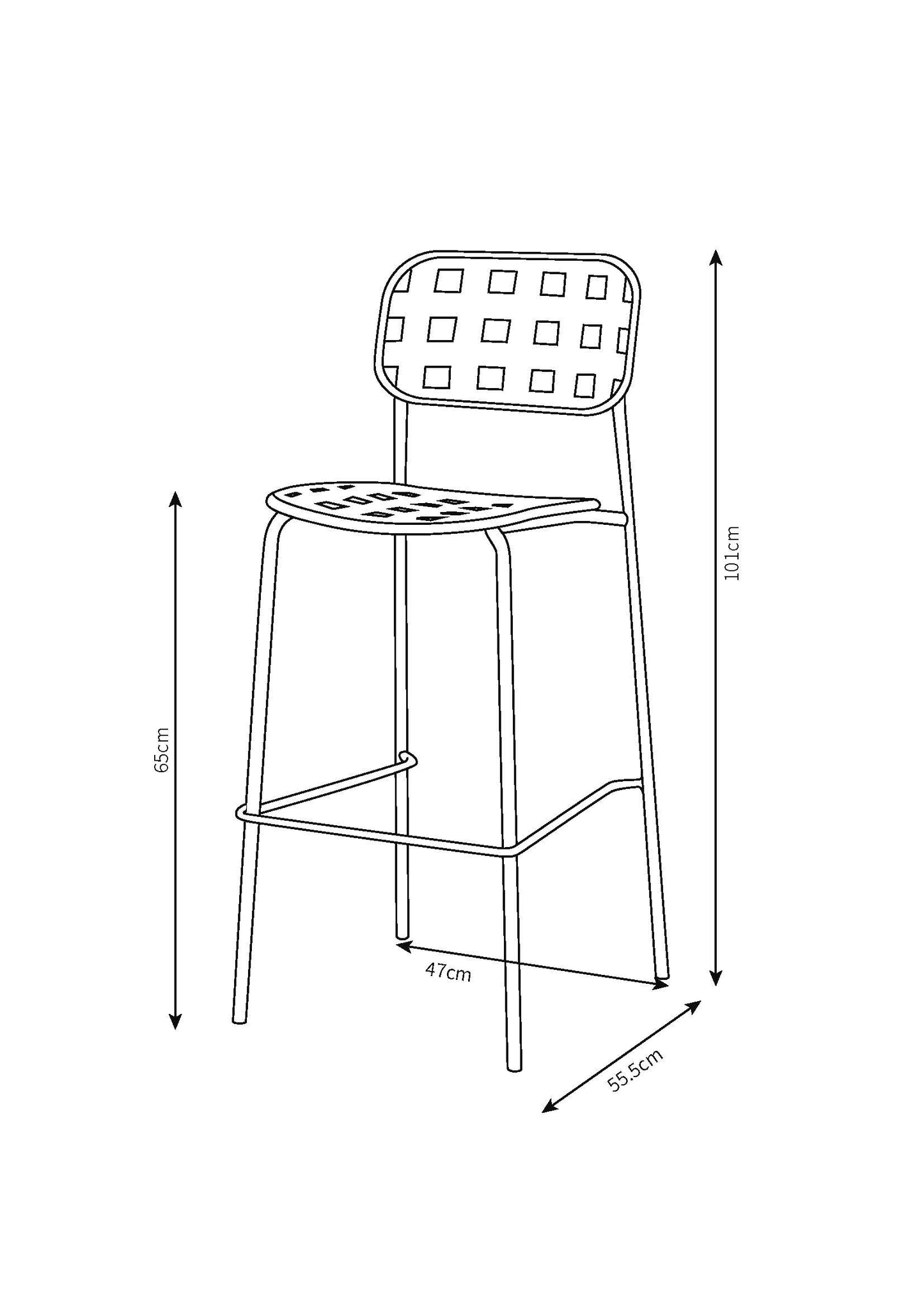 כסא בר יולי שחור