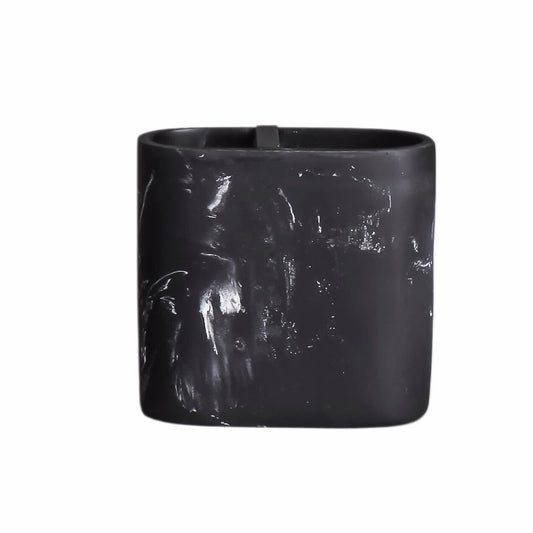 מעמד למברשות שיניים אלגנט שיש שחור