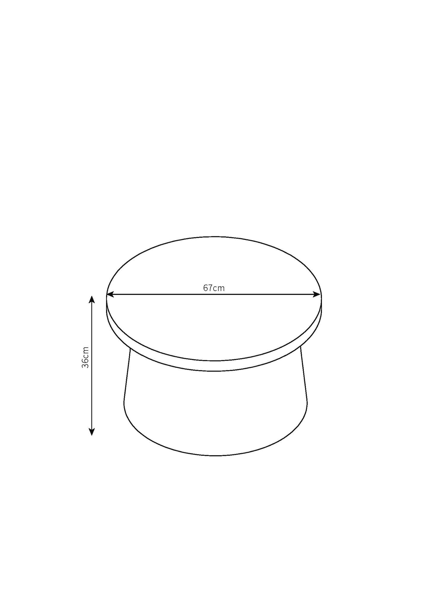 שולחן סלון גאמה שחור קוטר