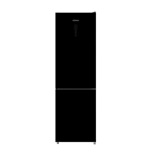 מקרר מקפיא תחתון זכוכית שחורה 310 ליטר KONKA KRF-314WG