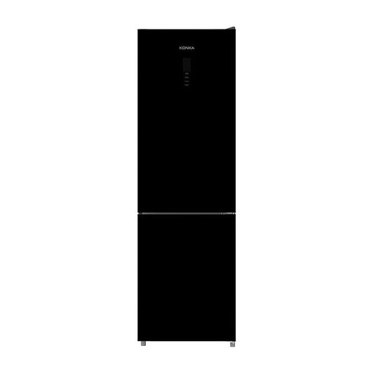 מקרר מקפיא תחתון זכוכית שחורה 310 ליטר KONKA KRF-314WG