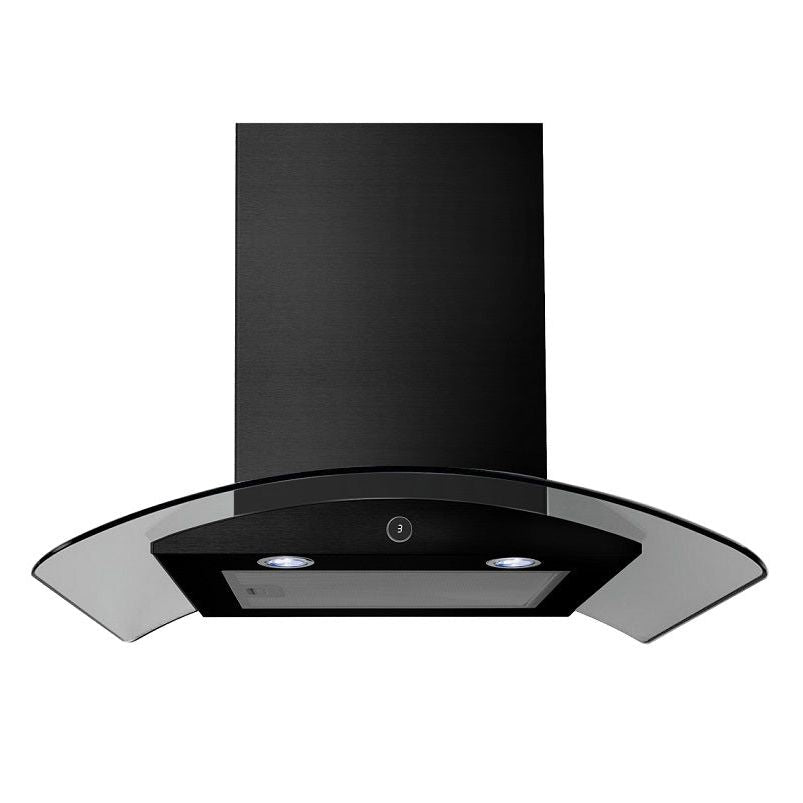 קולט אדים צמוד קיר זכוכית שחור MIDEA 60V71-B