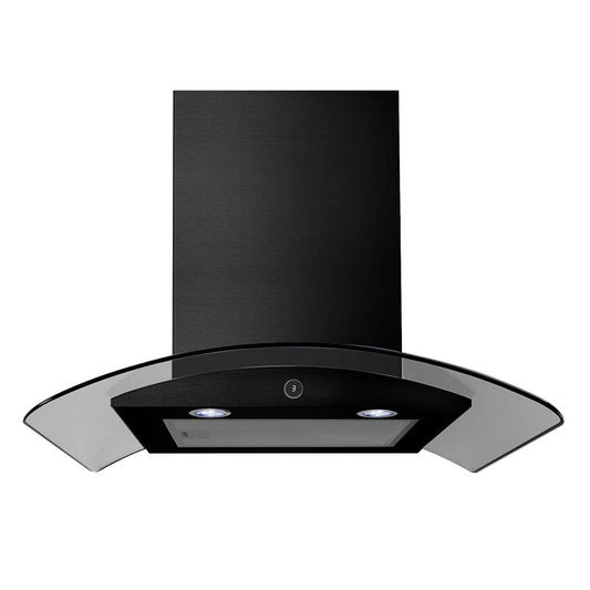 קולט אדים צמוד קיר זכוכית שחור MIDEA 60V71-B