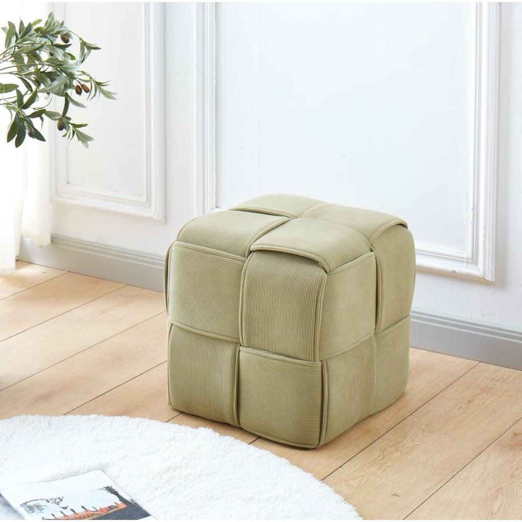 הדום קטיפה אלמה 39*39*39 ירוק בהיר