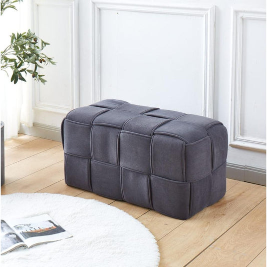 הדום קטיפה איימי 39*39*80 אפור בהיר