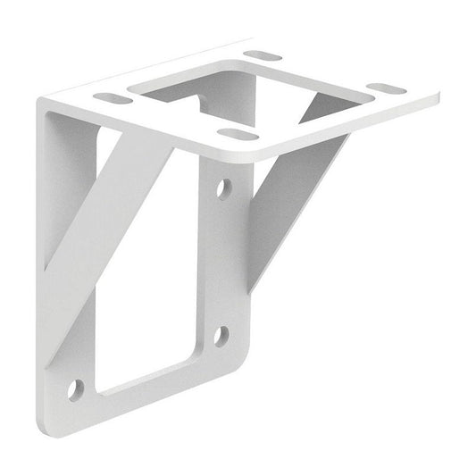 תושבת מתכת עם חורים לתלייה על קיר.