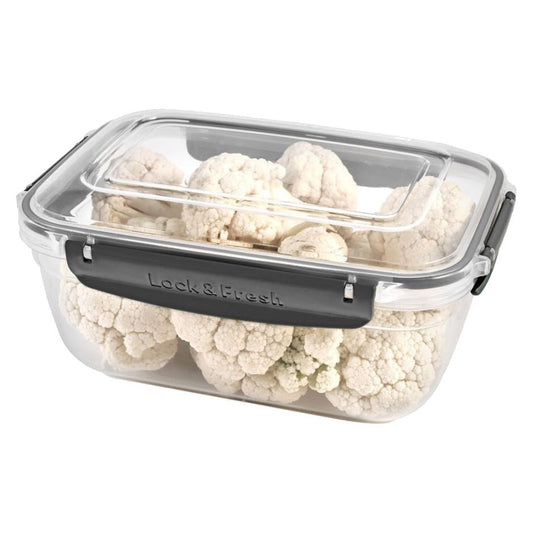 קופסאת אחסון מלבנית 400 מ"ל נעילה/פתיחה קלה