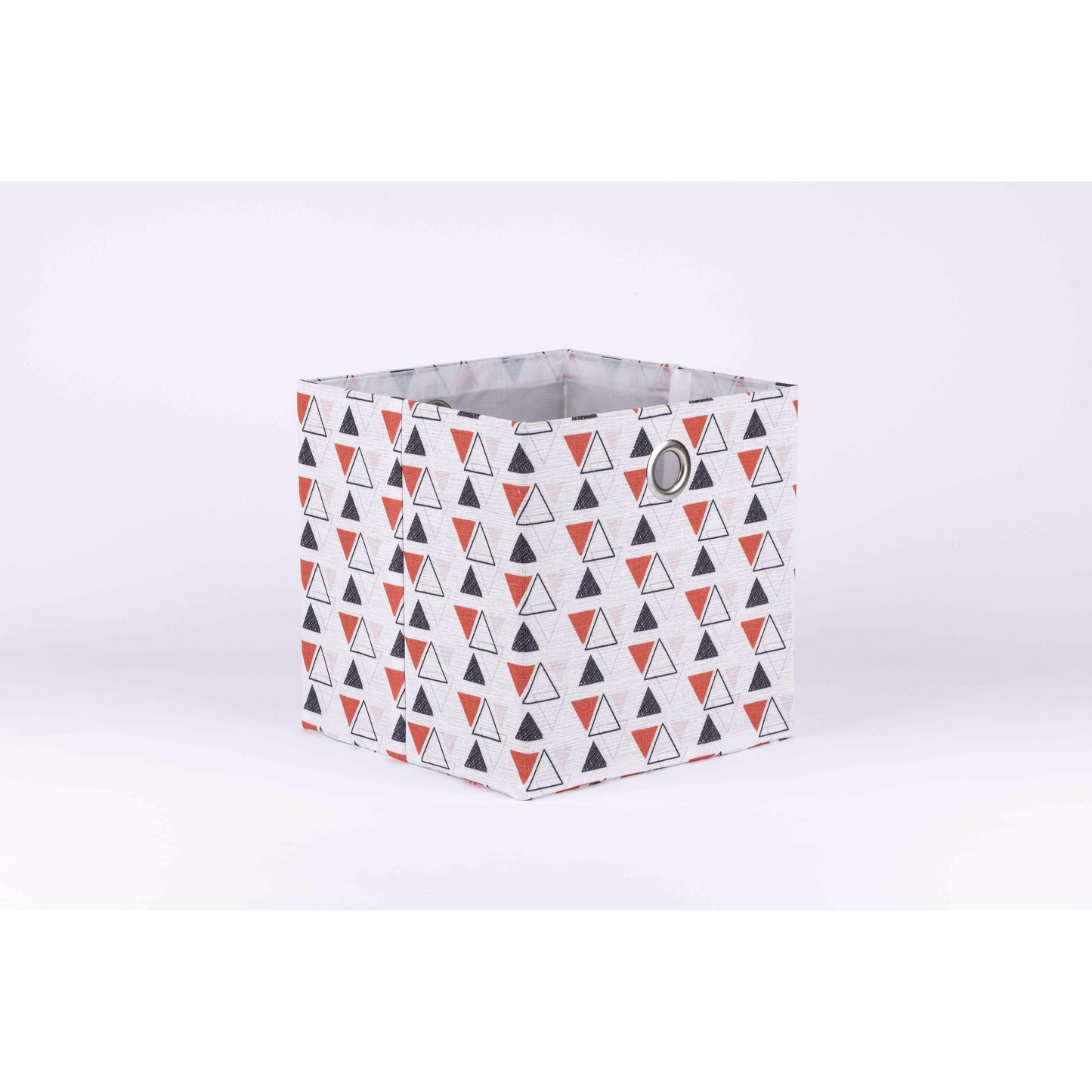 סלסלת בד 30*30 משולשים כתומים