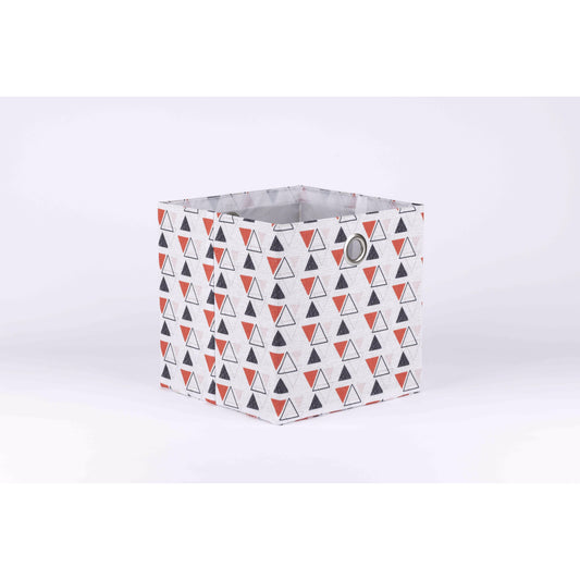 סלסלת בד 30*30 משולשים כתומים