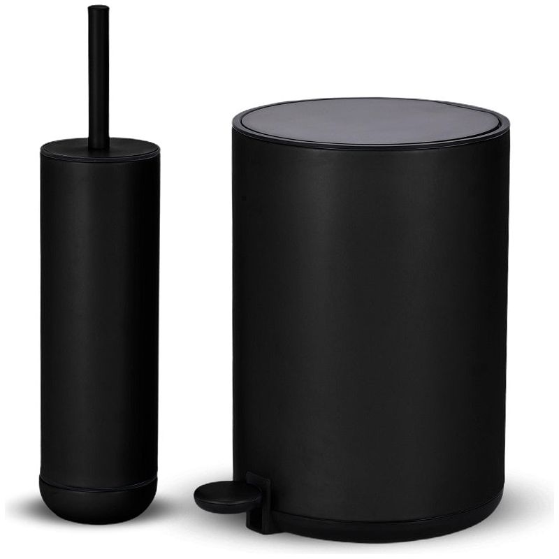 סט פח 5ליטר ומברשת אסלה SOLI שחור