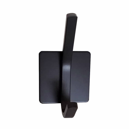 וו תליה נירוסטה בהדבקה דגם אנחל (מלבן מוארך +וו)-שחור