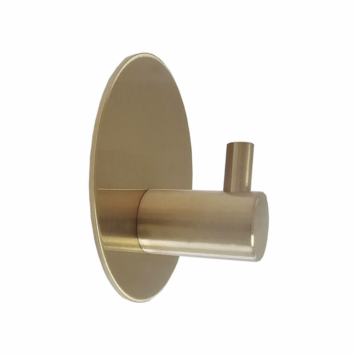 וו תליה נירוסטה בהדבקה דגם טרווי (מעוגל +וו עגול)-זהב